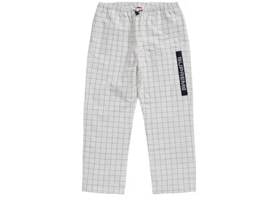 Pre-owned Supreme Men's  Heavy Nylon Pant In Windowpane In Gray