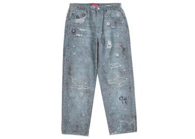 Pre-owned Supreme Men's  Hjr Trompe L'oeil Loose Fit Jean In Blue