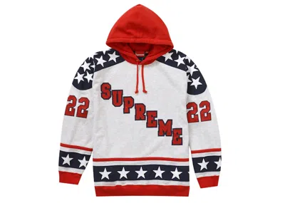 Pre-owned Supreme Men's  Hockey Hooded Sweatshirt (fw22) In Ash Grey In Gray