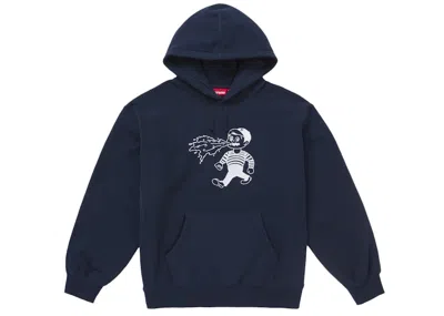 Pre-owned Supreme Men's  Homerun Hooded Sweatshirt In Navy Blue
