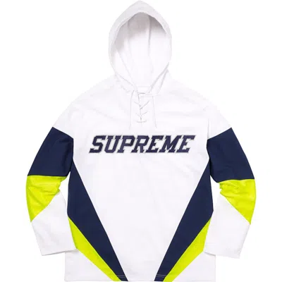 Pre-owned Supreme Men's  Hooded Hockey Jersey In White