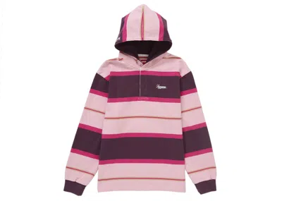 Pre-owned Supreme Men's  Hooded Rugby In Dark Purple