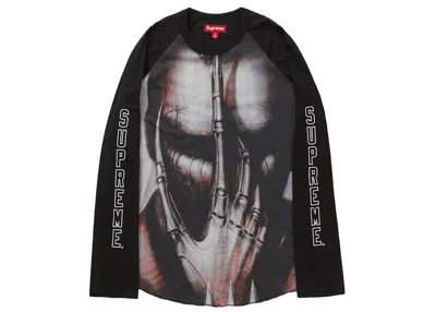 Pre-owned Supreme Men's  H.r. Giger Raglan Long Sleeve Top In Black