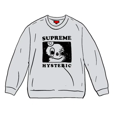 Pre-owned Supreme Men's  Hysteric Glamour Crewneck Sweatshirt In Ash Grey