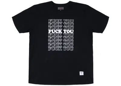 Pre-owned Supreme Men's  Hysteric Glamour Fuck You Football Tee Shirt In Black
