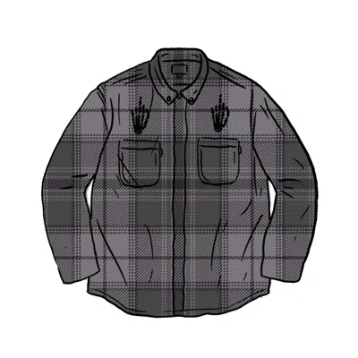 Pre-owned Supreme Men's  Hysteric Glamour Plaid Flannel Shirt In Black