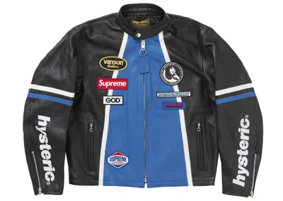 Pre-owned Supreme Men's  Hysteric Glamour Vanson Leather Jacket In Black