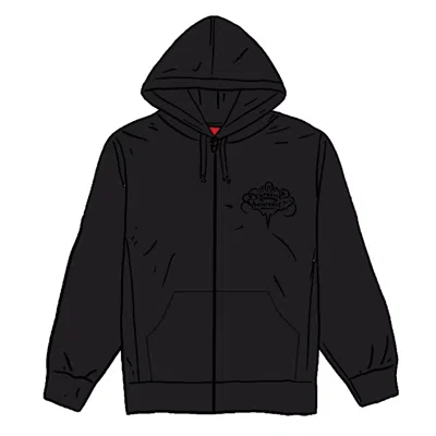 Pre-owned Supreme Men's  Hysteric Glamour Zip Up Hooded Sweatshirt In Black