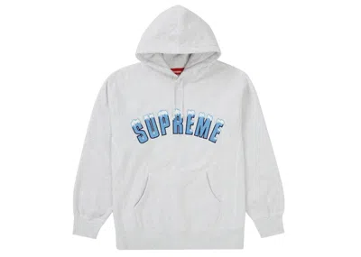 Pre-owned Supreme Men's  Icy Arc Hooded Sweatshirt In Ash Grey