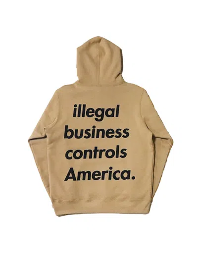 Pre-owned Supreme Men's  Illegal Business Hooded Sweatshirt In Light Brown