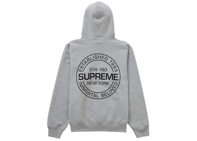 Pre-owned Supreme Men's  Immortal Hooded Sweatshirt In Heather Grey