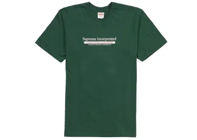 Pre-owned Supreme Men's  Inc. Tee Shirt In Dark Green
