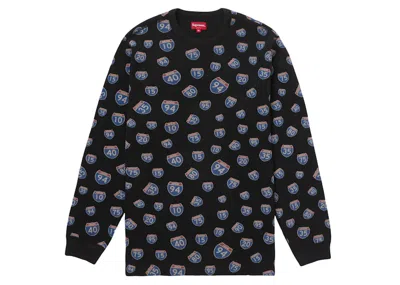 Pre-owned Supreme Men's  Interstate Waffle Thermal In Black