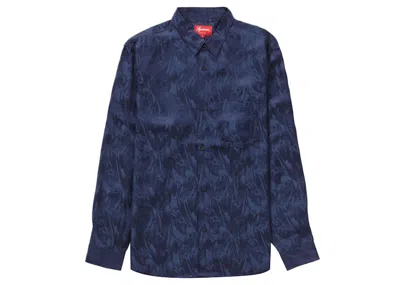 Pre-owned Supreme Men's  Iridescent Shirt In Navy Blue