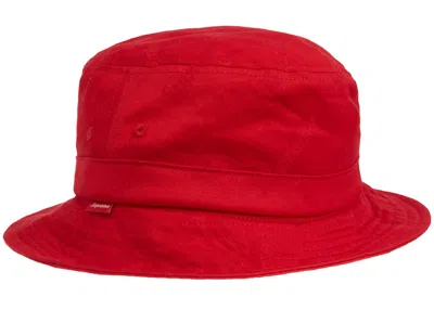 Pre-owned Supreme Men's  Jacquard Logos Twill Crusher Hat In Red