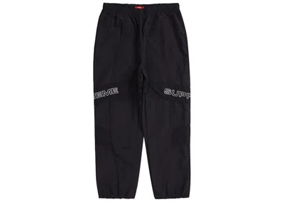 Pre-owned Supreme Men's  Jacquard Panel Track Pant In Black