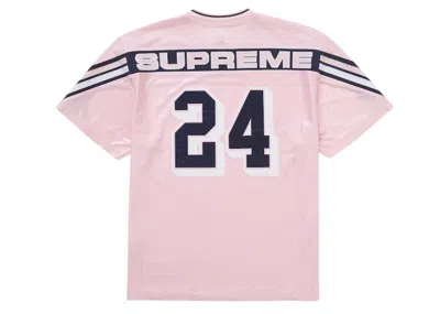 Pre-owned Supreme Men's  Jacquard Rib Football Jersey In Pink