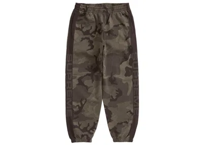 Pre-owned Supreme Men's  Jacquard Stripe Sweatpant In Brown Camo