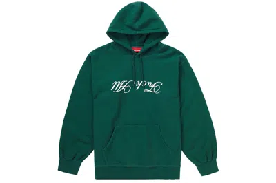 Pre-owned Supreme Men's  Jamie Reid Fuck All Hooded Sweatshirt In Dark Green
