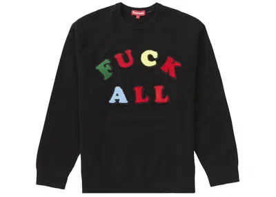 Pre-owned Supreme Men's  Jamie Reid Fuck All Sweater In Black
