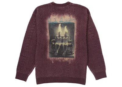 Pre-owned Supreme Men's  Jane's Addiction Cardigan In Burgundy