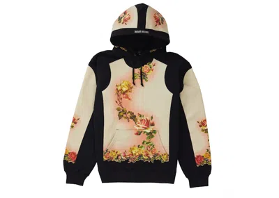 Pre-owned Supreme Men's  Jean Paul Gaultier Floral Print Hooded Sweatshirt In Black