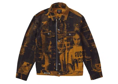 Pre-owned Supreme Men's  Jean Paul Gaultier Fuck Racism Trucker Jacket In Gold
