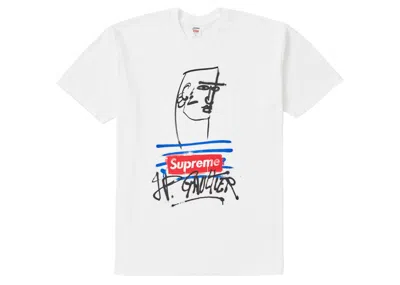 Pre-owned Supreme Men's  Jean Paul Gaultier Tee Shirt In White