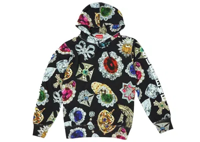 Pre-owned Supreme Men's  Jewels Hooded Sweatshirt In Black