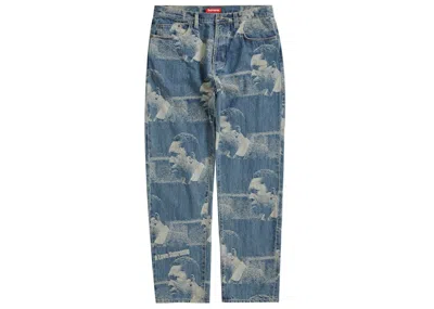 Pre-owned Supreme Men's  John Coltrane A Love  Regular Jean In Blue