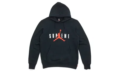 Pre-owned Supreme Men's  Jordan Hooded Pullover In Black