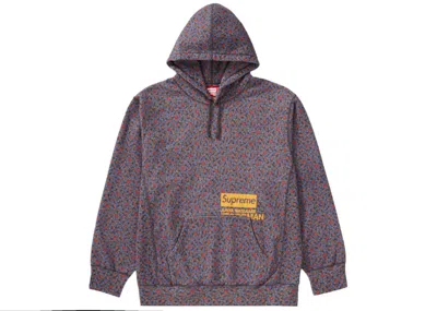 Pre-owned Supreme Men's  Junya Watanabe Cdg Man Hooded Sweatshirt In Black Flowers