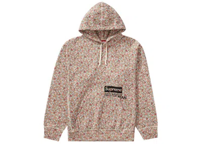 Pre-owned Supreme Men's  Junya Watanabe Cdg Man Hooded Sweatshirt In Pink Flowers