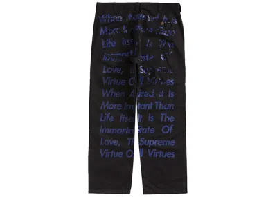 Pre-owned Supreme Men's  Junya Watanabe Cdg Man Printed Work Pant In Black