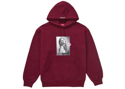 Pre-owned Supreme Men's  Kate Moss Hooded Sweatshirt In Cardinal In Red