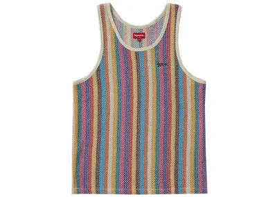 Pre-owned Supreme Men's  Knit Stripe Tank Top In Multi