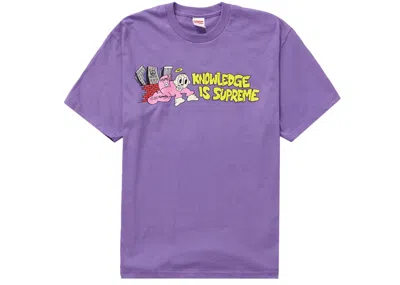 Pre-owned Supreme Men's  Knowledge Tee Shirt In Purple