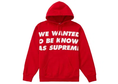 Pre-owned Supreme Men's  Known As Hooded Sweatshirt In Red