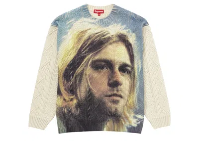 Pre-owned Supreme Men's  Kurt Cobain Sweater In White