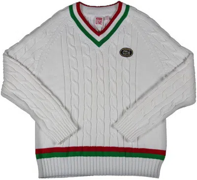 Pre-owned Supreme Men's  Lacoste Tennis Sweater In White