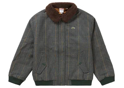 Pre-owned Supreme Men's  Lacoste Wool Bomber Jacket In Plaid