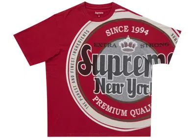 Pre-owned Supreme Men's  Lager Short Sleeve Top In Red