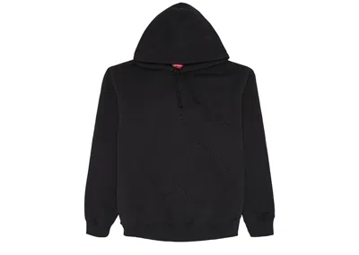 Pre-owned Supreme Men's  Laser Cut S Logo Hooded Sweatshirt In Black