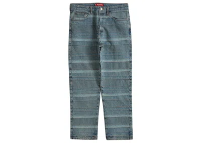 Pre-owned Supreme Men's  Layered Jean In Washed Blue