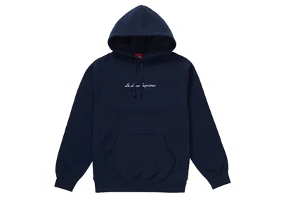 Pre-owned Supreme Men's  Le Luxe Hooded Sweatshirt In Navy Blue