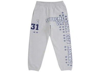 Pre-owned Supreme Men's  League Champs Sweatpant In Ash Grey In Gray