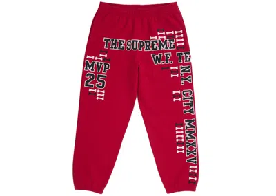 Pre-owned Supreme Men's  League Champs Sweatpant In Red