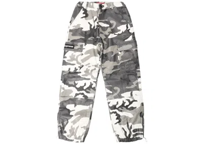 Pre-owned Supreme Men's  Leather Cargo Pants In Snow Camo In Multi