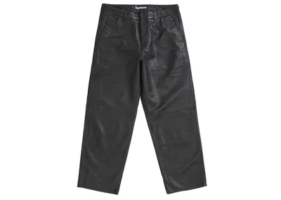 Pre-owned Supreme Men's  Leather Trouser In Black