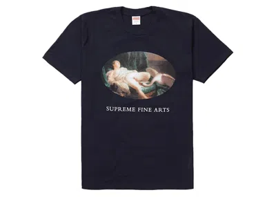 Pre-owned Supreme Men's  Leda And The Swan Tee Shirt In Navy Blue